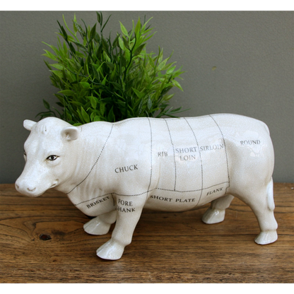 Ceramic Cow Ornament 29cm Fun Home Decor Sculpture Figure