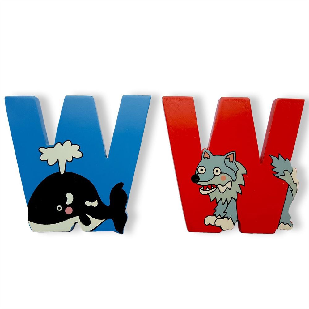 Vinsani Wooden Jungle Animal Upper Case Alphabet Letters Personalised Bedroom Wall Door Name