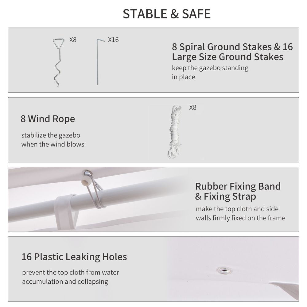 Extra Large Octagonal Party Tent - 6.8m x 5m - High Quality & Waterproof - Ideal for Weddings and Events