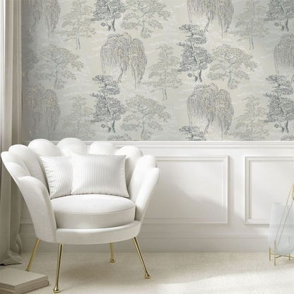 Oriental Garden Soft Blue sw12 wallpaper
