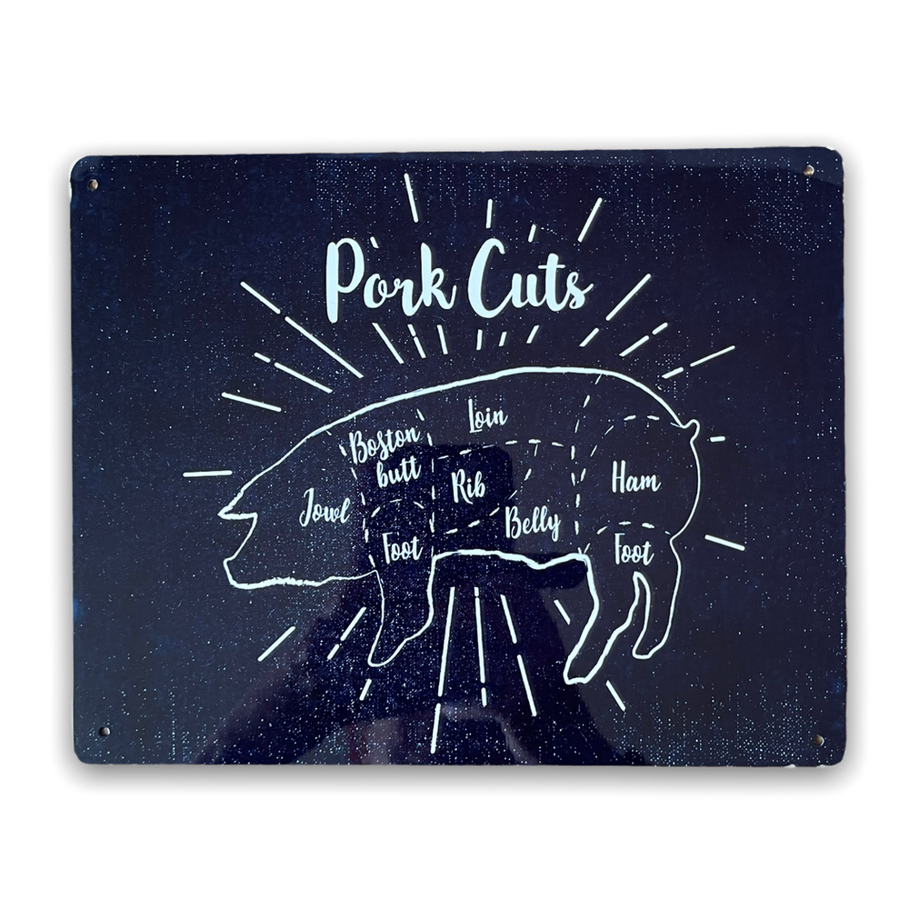 Premium Butchers Cuts Sign - Retro Vintage Metal Wall Art