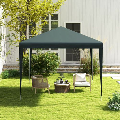 Outsunny Garden Gazebo Marquee Party Tent Wedding Canopy Patio Green 2.7 x 2.7m