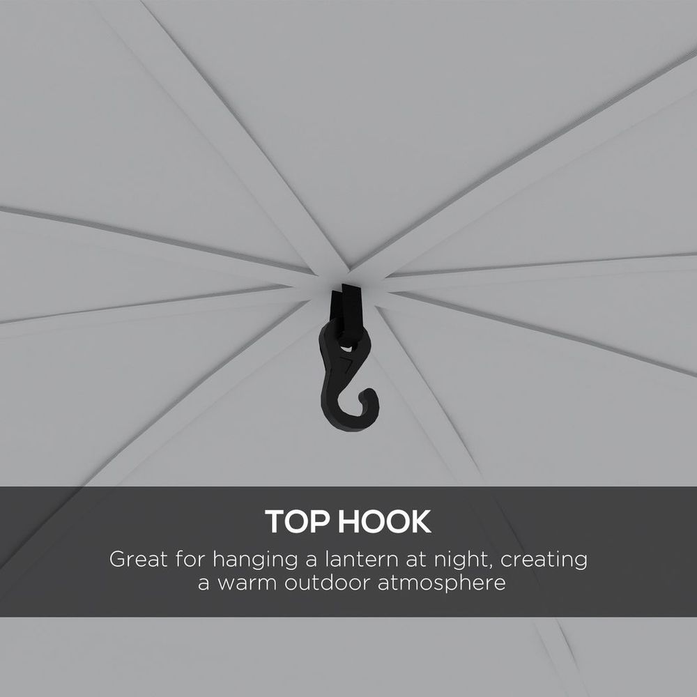 Outsunny Outdoor Gazebo Event Tent - Light Blue, Spacious & Portable - Perfect for Garden Parties!