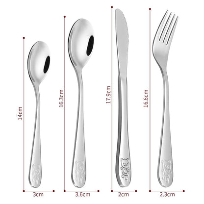 Vinsani 4pcs Jungle Kids Cutlery Set 0010002" - Exquisite, Durable & Perfect for Little Ones