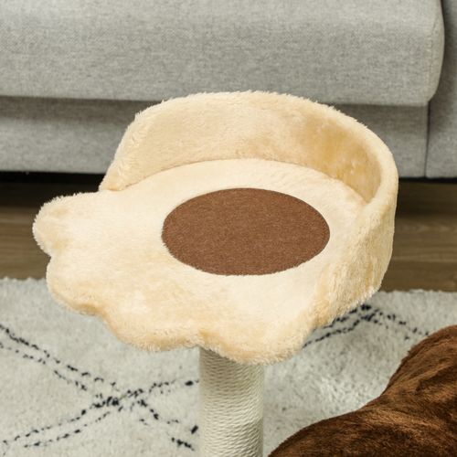 PawHut Cat Tree w/ Scratching Post, Bed, Cat Tunnel, Toy Ball, Dark Brown
