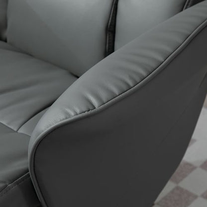 HOMCOM PU Leather Armchair and Footrest Swivel Recliner w/ Ottoman