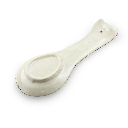Ceramic Spoon Rest Flower Navy Black 24cm