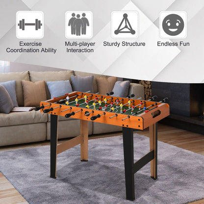 HOMCOM Football Table Heavy Duty 84.5cm for Arcades, Pub, Game Room, 8 Rods, 2 Foosballs