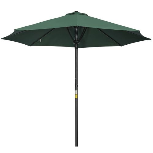 Outsunny Outdoor Market Table Parasol Umbrella Sun Shade with 8 Ribs, Green