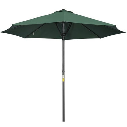 Outsunny Outdoor Market Table Parasol Umbrella Sun Shade with 8 Ribs, Green