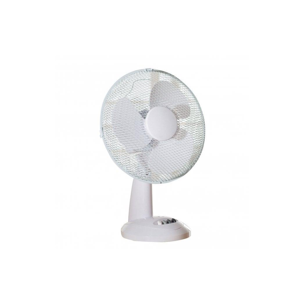 Daewoo 12" White Desk Fan - Stay Cool with Powerful Airflow - 3 Speed Settings - Ideal for Home or Office