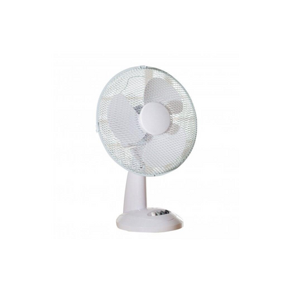 Daewoo 12" White Desk Fan - Stay Cool with Powerful Airflow - 3 Speed Settings - Ideal for Home or Office