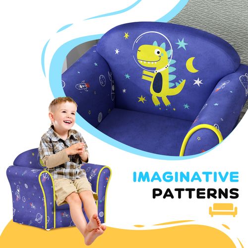 AIYAPLAY Kids Sofa Chair with Planet Dinosaur Design for Bedroom, Playroom