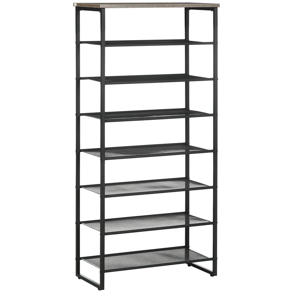 Homcom Shoe Rack, 8-tier Shoe Storage Shelf for 21-24 Pair Shoes for Entryway