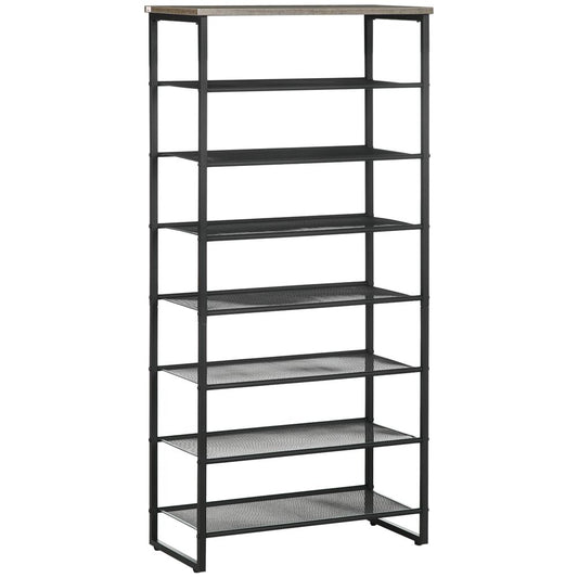 Homcom Shoe Rack, 8-tier Shoe Storage Shelf for 21-24 Pair Shoes for Entryway