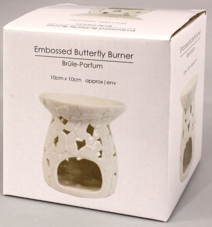 Premium White Ceramic Butterfly Oil Burner