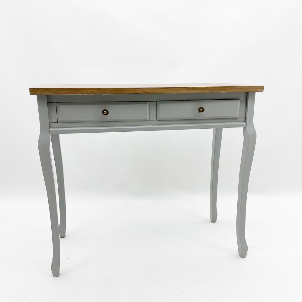 Stunning 90CM Wooden 2 Drawer Hall Table - Hand Finished, High Quality