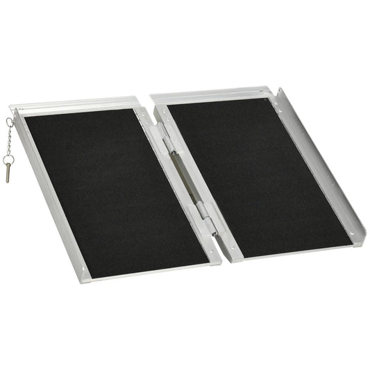 Homcom Duo Wheelchair Ramp Pushchair Mobility Assistance w/Carry Handle 72x61cm