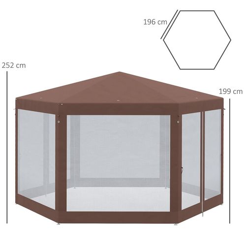 Hexagonal Garden Gazebo Party Tent Patio Marquee Canopy