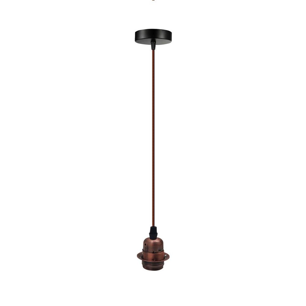 Vintage Industrial Copper Pendant Light Fitting, lampshade Holder Fitting  Set with 2m Cable.
