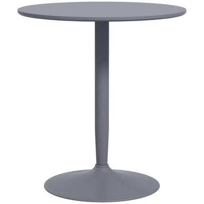 HOMCOM Round Dining Table w/ Steel Base, Non-slip Pad for Living Room