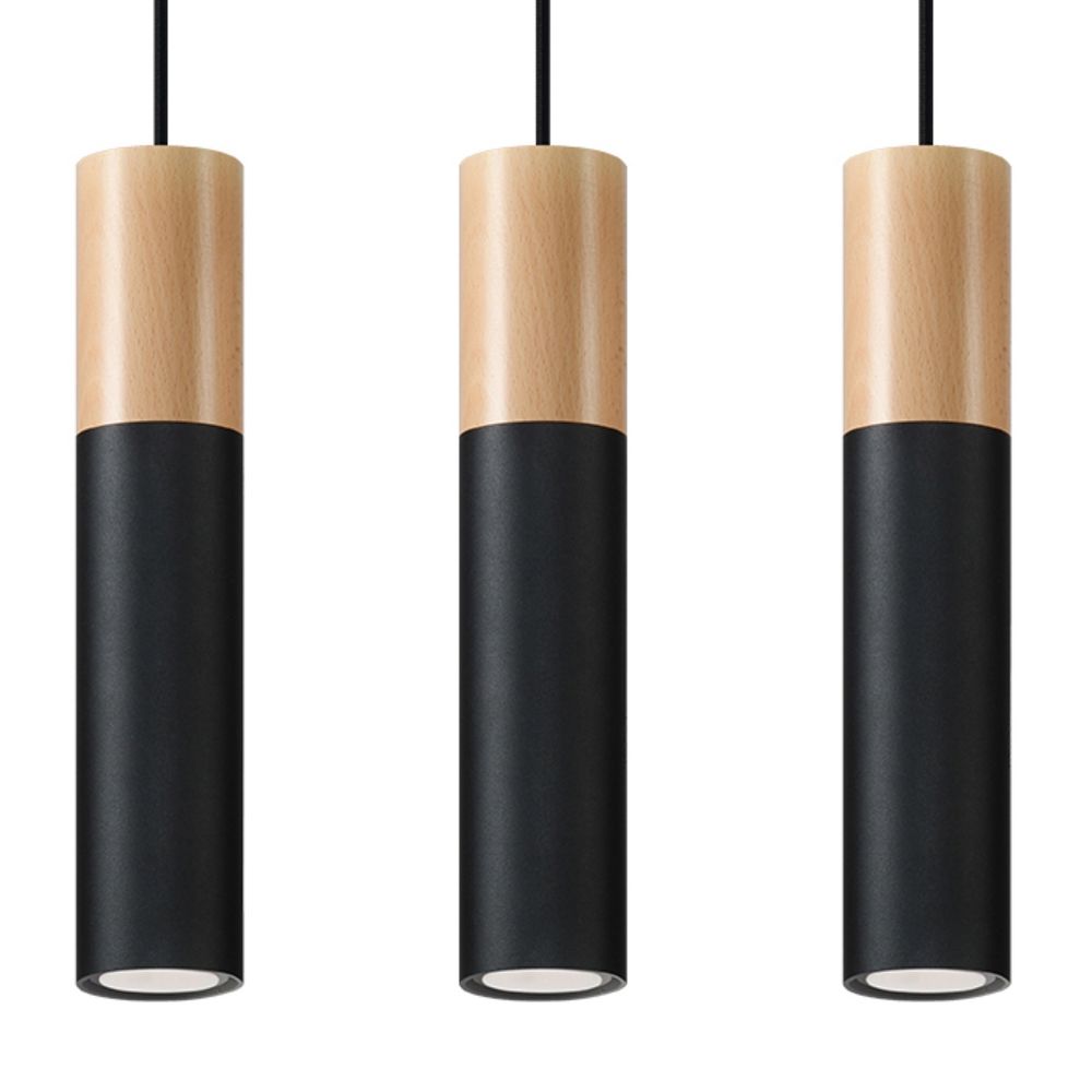 Pendant lamp steel, wood Pablo modern Design GU10