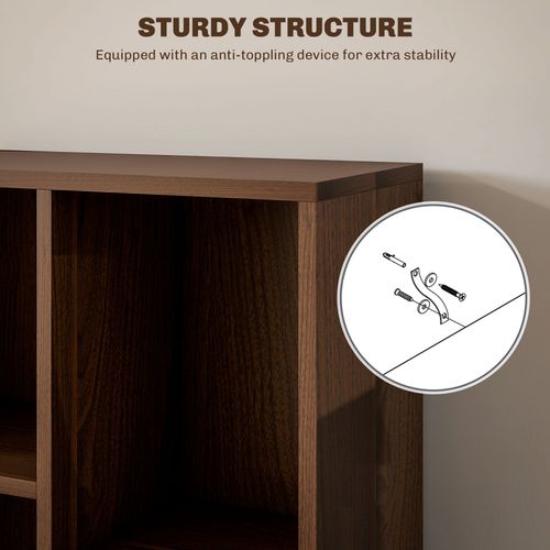 HOMCOM Bookcase Modern Bookshelf Cabinet for Home Office