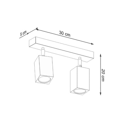 Ceiling lamp wood Keke Scandinavian Design GU10