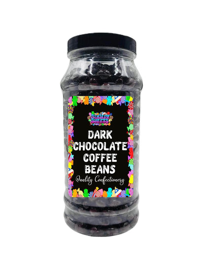 Delicious Dark Chocolate Coffee Beans in Retro Sweets Gift Jar