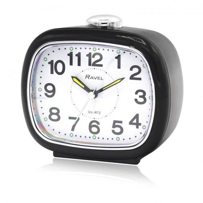 Ravel Large Sized Bedside Quartz Alarm Clock Black RC045.3
