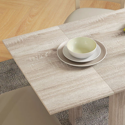 HOMCOM Folding Dining Table Extendable Kitchen Table - Drop Leaf Table for 2-4