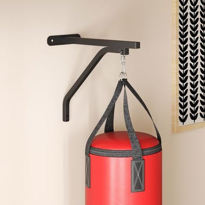 SPORTNOW Unfilled Punch Bag with Boxing Gloves and Wall Mounted Bracket