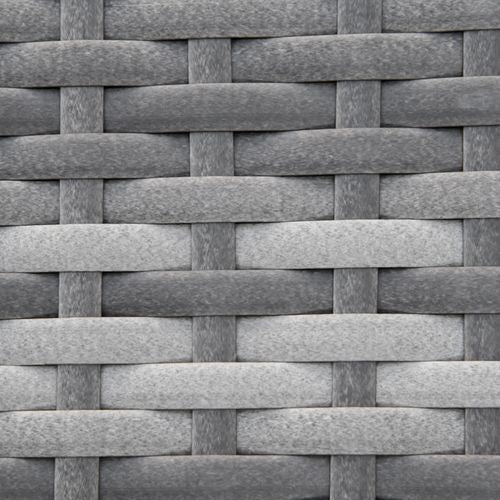 2 in 1 Rattan Folding Daybed Sofa Grey w/Cushion