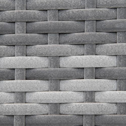 2 in 1 Rattan Folding Daybed Sofa Grey w/Cushion