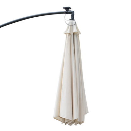 Outsunny Umbrella Parasol W/Solar Powered LED stripes, ?2.95x2.45H m-Cream