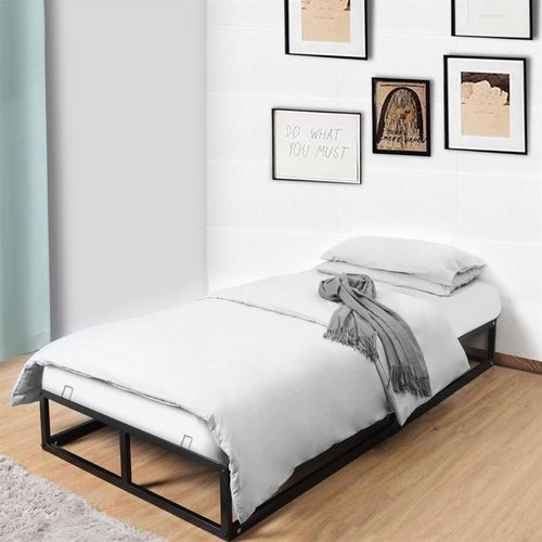 Single Metal Bed Frame Square Tube - Improved