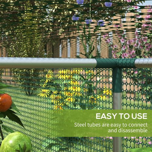 Outsunny 8' x 4' Plant Protection Tent Crop Cage with Door, Green