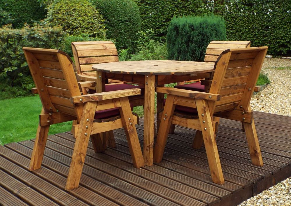 Premium Solid Wood 4 Seater Outdoor Dining Set | 10 Year Rot Free Guarantee