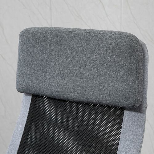 Office Chair Mesh High Back Swivel Task Home Desk Chair w/ Arm, Grey Vinsetto