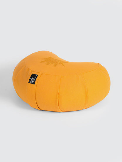 Yoga Studio GOTS Organic Cotton Crescent Lotus Zafu Buckwheat Cushion