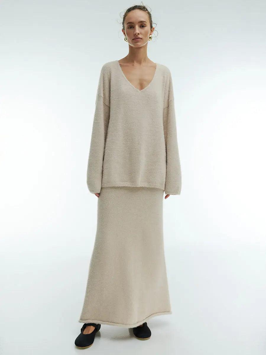 V-Neck Sweater Suit