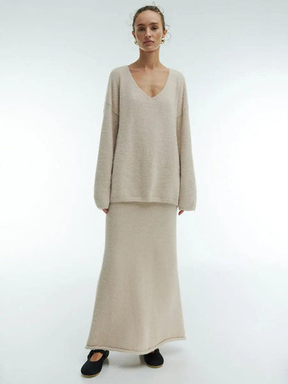 V-Neck Sweater Suit