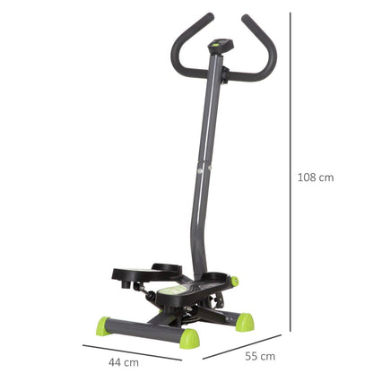 Homcom Adjustable Stepper Aerobic Ab Exercise Fitness Workout Machine with LCD Screen & Handlebars