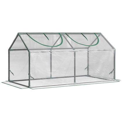 Mini Greenhouse Portable Flower Planter Tomato Vegetable House for Garden Backyard with Zipper 120 x 60 x 60 cm