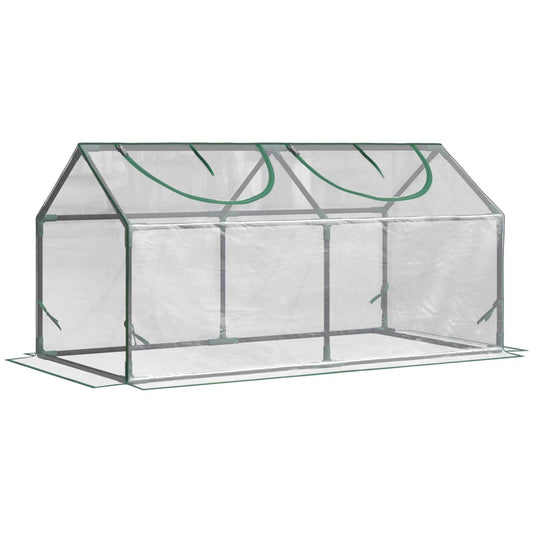 Mini Greenhouse Portable Flower Planter Tomato Vegetable House for Garden Backyard with Zipper 120 x 60 x 60 cm