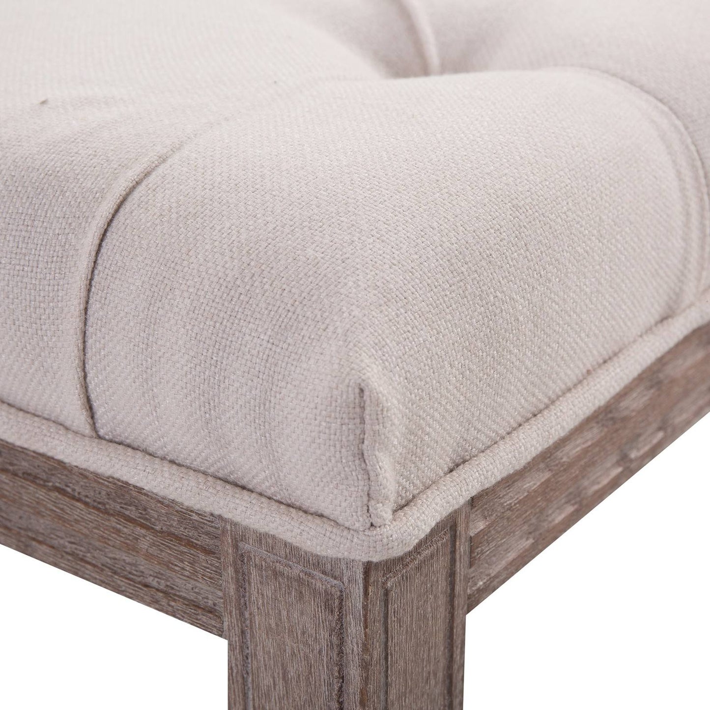 Longline Vintage Ottoman Bench With Wooden Frame