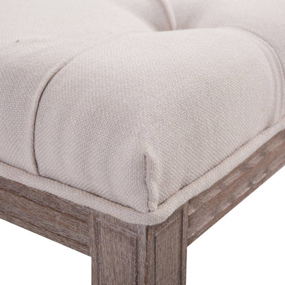 Longline Vintage Ottoman Bench With Wooden Frame