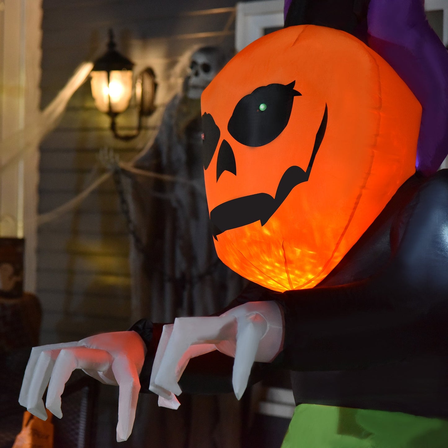 240cm Inflatable Halloween Pumpkin Ghost Decoration w/ LED Lights