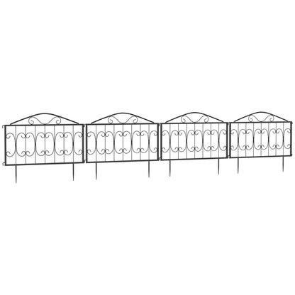 224cm Metal Decorative Garden Fence