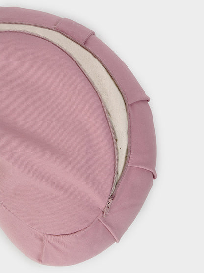 Yoga Studio GOTS Organic Cotton Crescent Lotus Zafu Buckwheat Cushion
